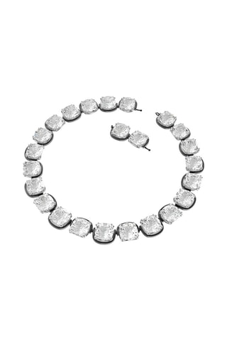 Ketting met Swarovski Kristallen Harmonia - Zwart en Wit