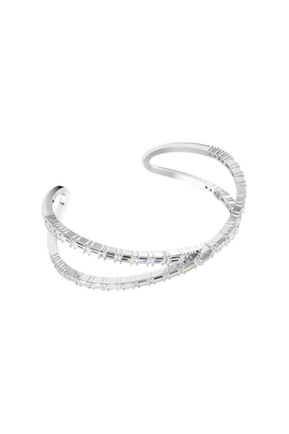 Manchetarmband met Swarovski Kristallen - Zilverkleurig