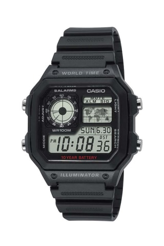 Digitaal Hars Horloge - Chronometer  GMT-functie - Zwart