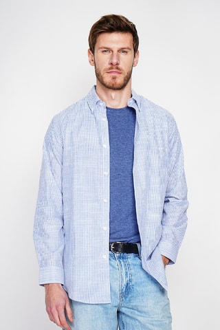 Chemise en lin - Bleu marine
