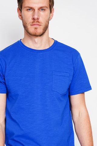 T-shirt en lin - Bleu
