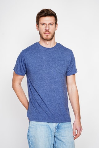 T-shirt en lin - Bleu marine