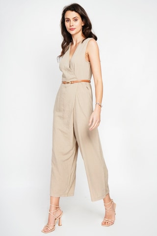 Salopette en lin - Marron