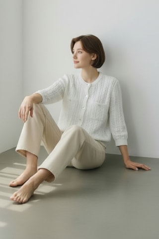 Gilet en coton biologique - Blanc