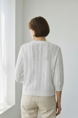 Gilet en coton biologique - Blanc