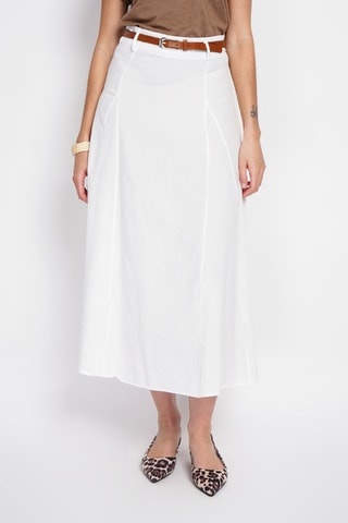Jupe longue en lin - Blanc
