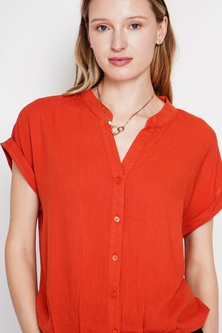 Chemisier en lin - Orange