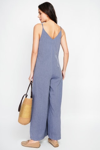 Salopette en lin - Bleu