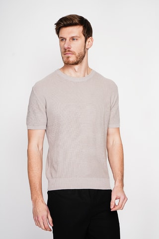 T-shirt en coton biologique - Beige