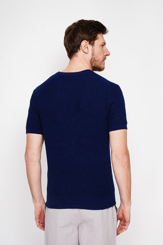 T-shirt en coton biologique - Bleu marine