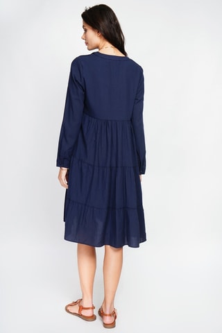 Robe en lin - Bleu marine