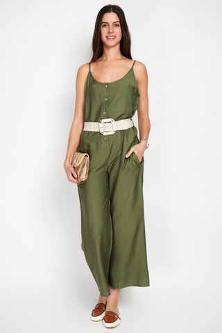 Salopette en lin - Vert