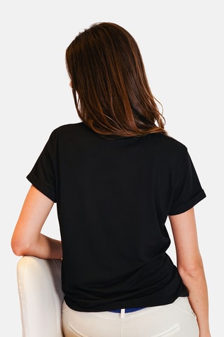 T-shirt en lin - Noir