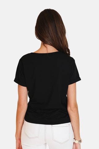 T-shirt en lin - Noir
