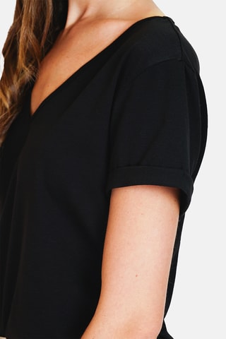 T-shirt en lin - Noir