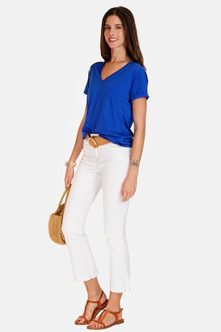 T-shirt en lin - Bleu