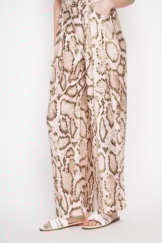 Pantalon wide legs en lin - Beige