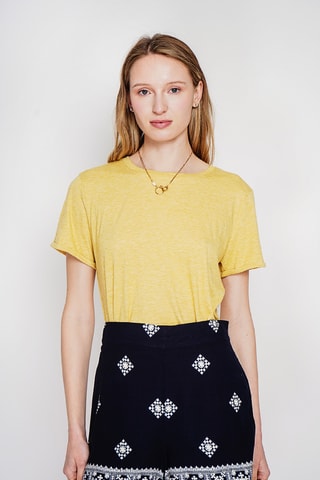 t-shirt en lin - Orange