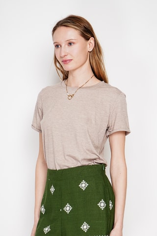 t-shirt en lin - Beige