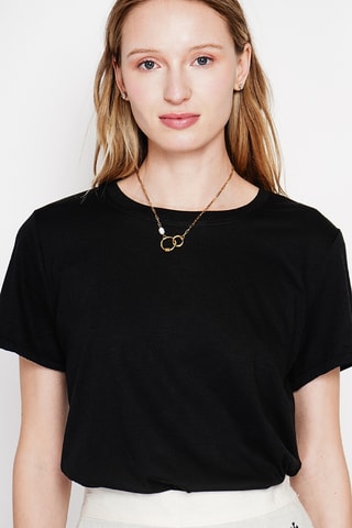 t-shirt en lin - Noir