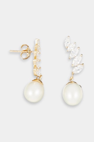 Oorbellen Oea 
Geelgoud en Cultivéparels 