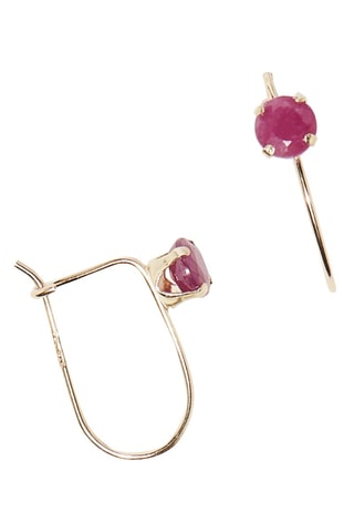 Oorbellen Rubis Envoûtante 
Geelgoud en Robijnen