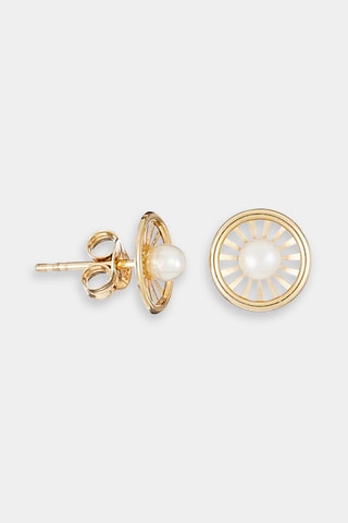 Oorbellen Avaro 
Geelgoud en Cultivéparels