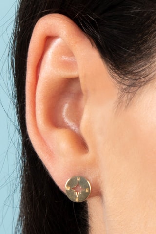 Oorbellen Boussole Geelgoud