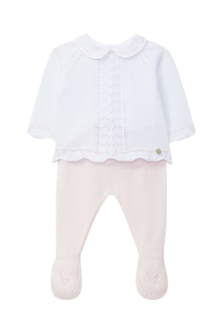 Trui en Broek - Wit en Roze