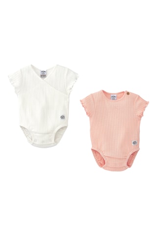 2 Biologisch Katoenen Rompertjes - Wit
