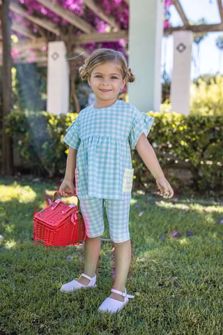 T-shirt en Wielrenbroekje - Blauw en Lichtblauw