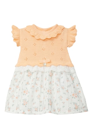 Jurk Trompe-l’oeil - Oranje