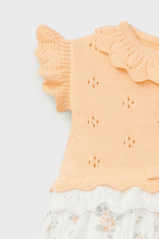 Jurk Trompe-l’oeil - Oranje