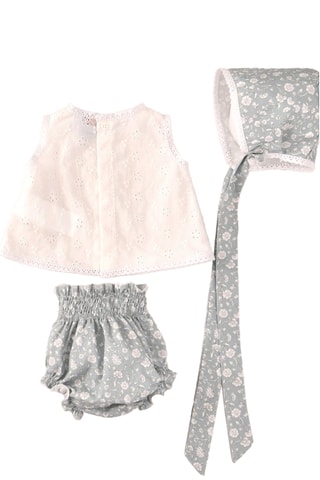 3-delige Set - Wit en Blauwgrijs