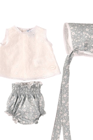 3-delige Set - Wit en Blauwgrijs