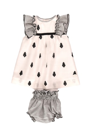 Linnen Jurk en Bloomer - Wit