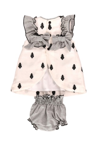 Linnen Jurk en Bloomer - Wit