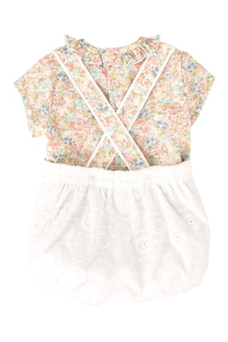 Top en Bloomer - Wit en Roze