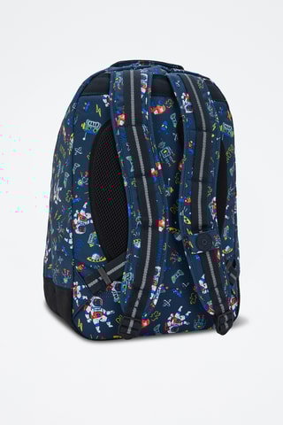 Mochila Class Room - Azul-petróleo e laranja