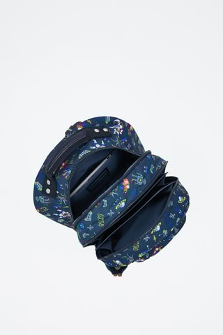 Mochila Class Room - Azul-petróleo e laranja