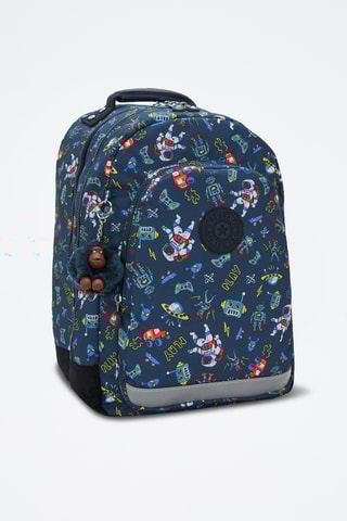 Mochila Class Room - Azul-petróleo e laranja