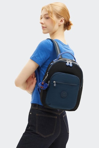 Mochila Seoul - Preto e azul-escuro