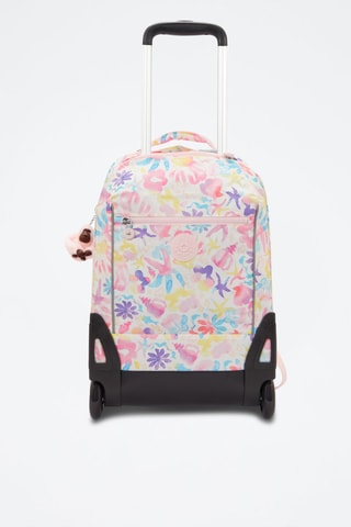 Mochila com rodas Sari - Branco e rosa