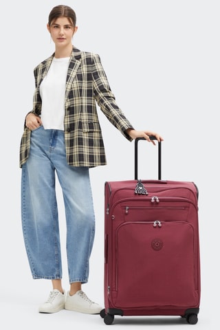 Mala de grande volume New Youri Spin (L) - Bordô - 76 cm