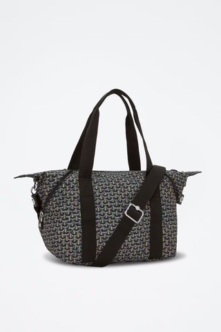 Mala shopper Art Mini - Preto e laranja
