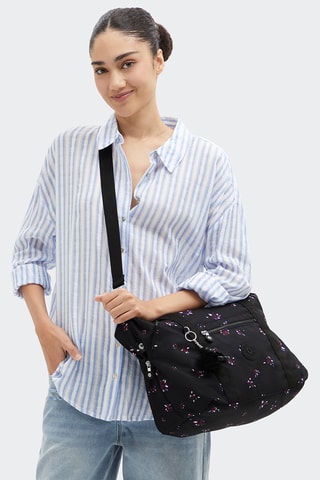 Mala shopper Art - Preto e bordô