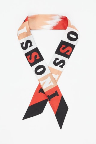 Ruban tie and dye en soie - Noir