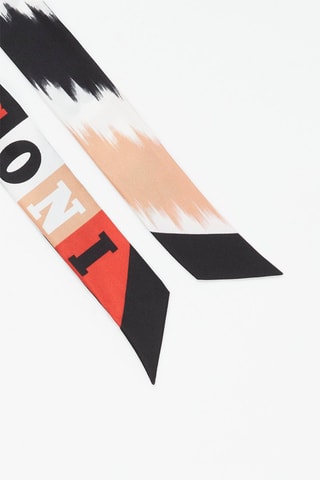 Ruban tie and dye en soie - Noir