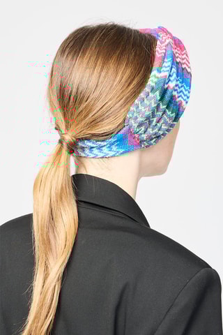 Wollen Haarband - Kobaltblauw en Fuchsia