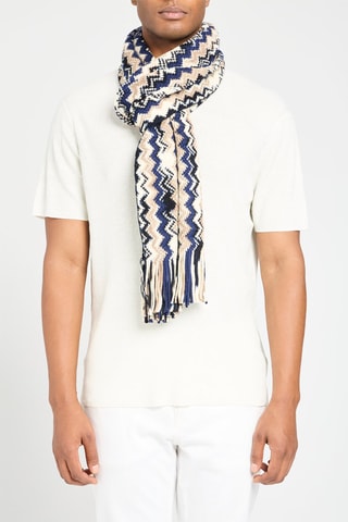 Wollen Sjaal - Marineblauw